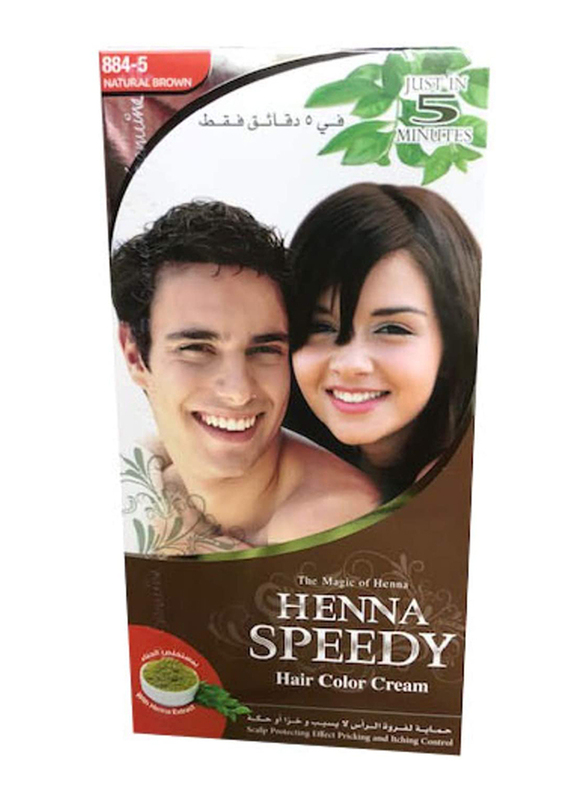 Henna Speedy Hair Color Cream, 60g x 2 Pieces, Natural Brown |   - Dubai