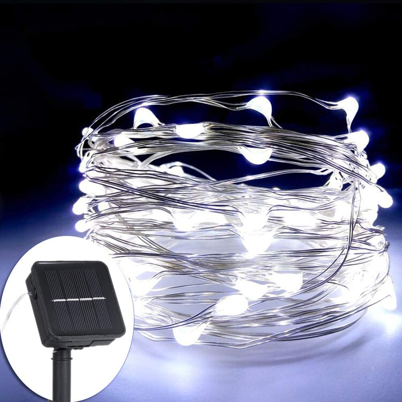 Champion8 Solar Powered Energy Copper Wire Fairy String Light, White