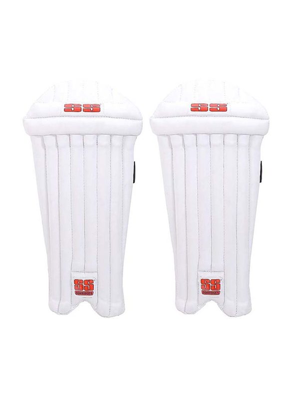 

SS Sunridges Cricket Wicket Keeping Leg Guards, 22inch, White