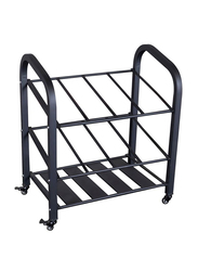 Body Solid Rolling Storage Cart, Black
