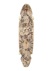 TA Sport Printed Skateboard, Ages 12+, Brown Beige
