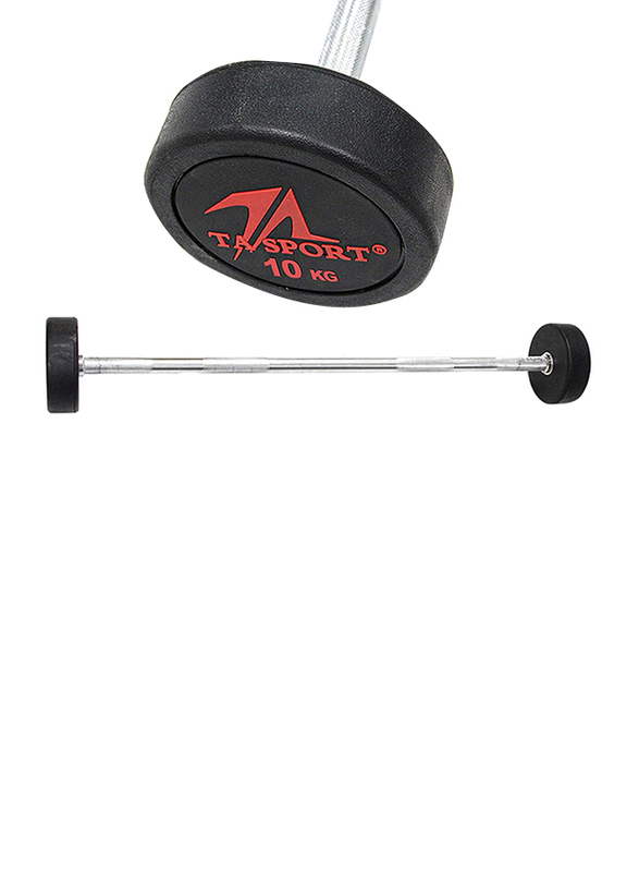 

TA Sport LS2032 Rubber Coated Barbell, 10KG, Black