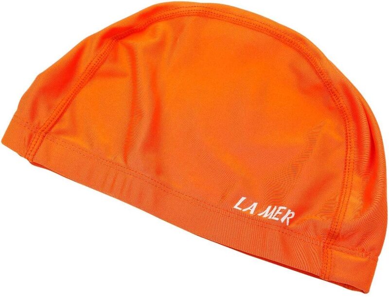 

TA Sport Lamer Senior Wide Band Lycra Swimming Cap, Orange