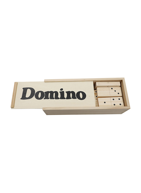 

TA Sports Dominos Wooden Blocks Set, 32 x 12.5 x 9cm, Ages 6+, Beige