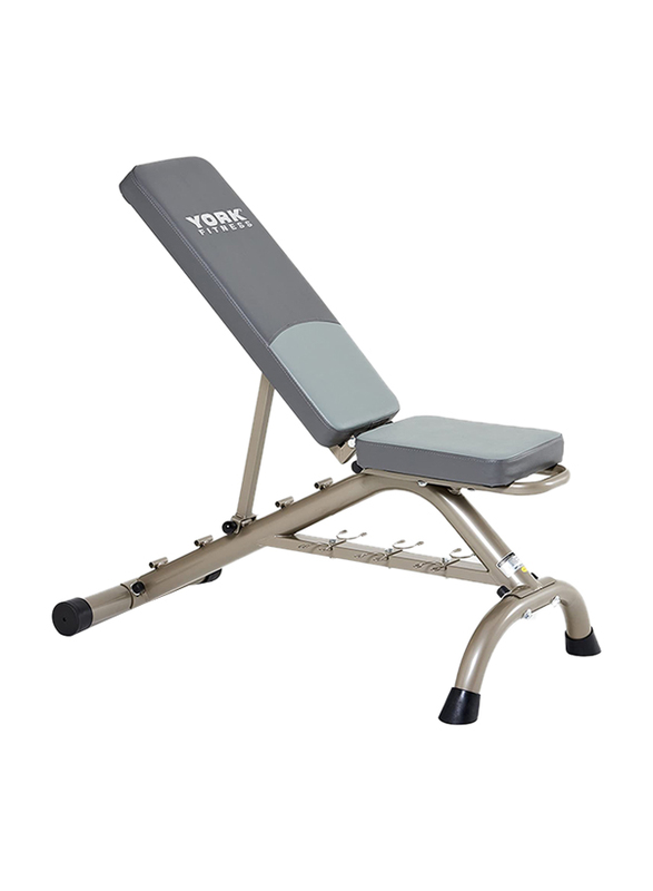 York Fitness 45071 Sit Up Bench, Grey