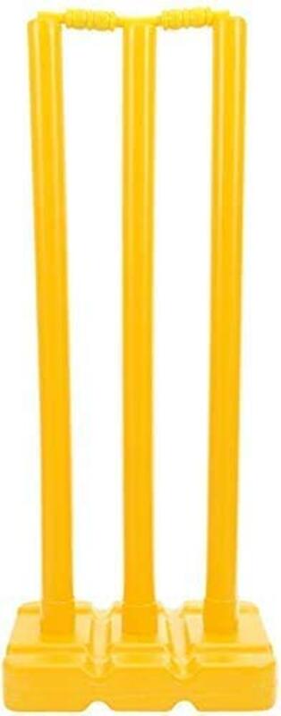 

Karson Plastic Stumps with Base & Bails, Free Size, Yellow