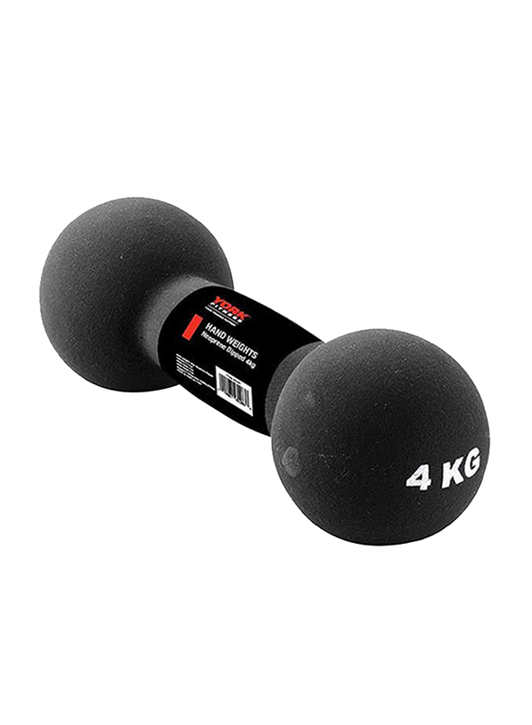 

York Fitness Neoprene Dumbbell, 60283, 4KG, Black