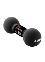 York Fitness Neoprene Dumbbell, 60283, 4KG, Black