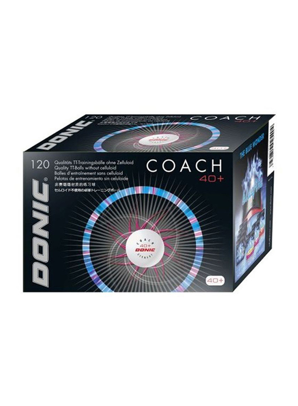 

Donic Coach Table Tennis Ball, 120 Piece, White