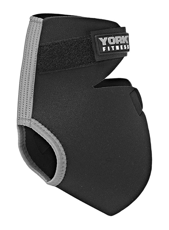 

York Fitness Adjustable Ankle Support Sleeves, 3mm, Black/White