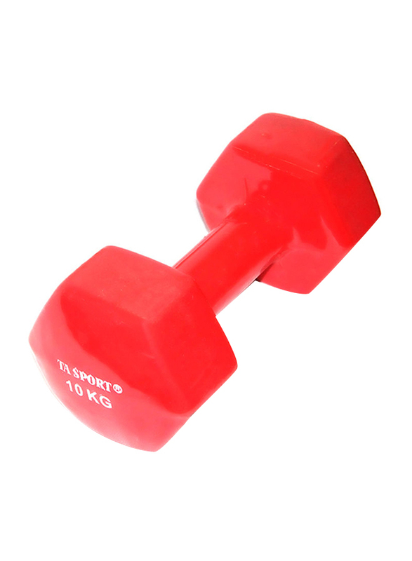 

TA Sport Vinyl Dumbbell, 10KG, Red