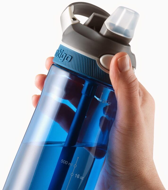 

Contigo 1200ml Ashland Auto spout Sports Water Bottle, 1000-0459, Monaco/Grey