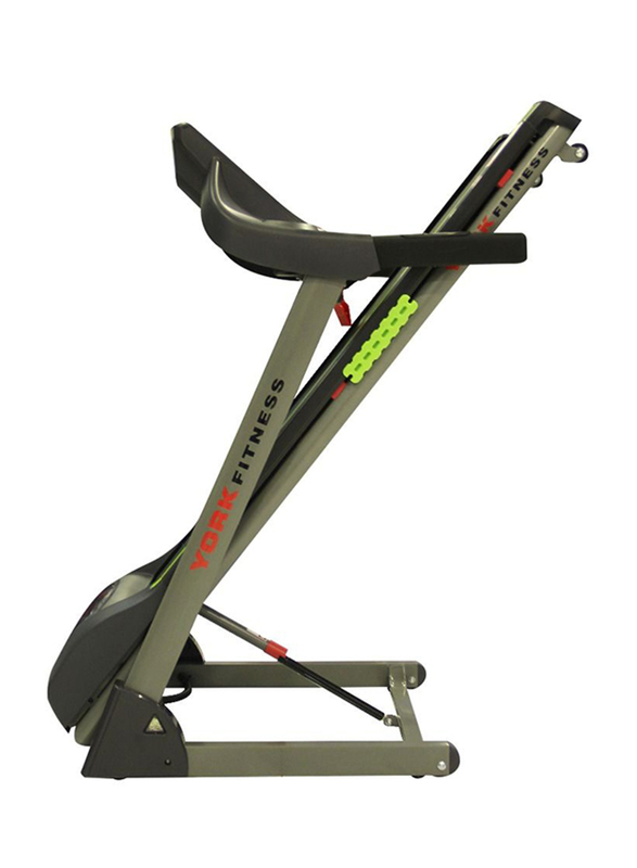 York Fitness 1.75 HP Treadmill, Grey/Black