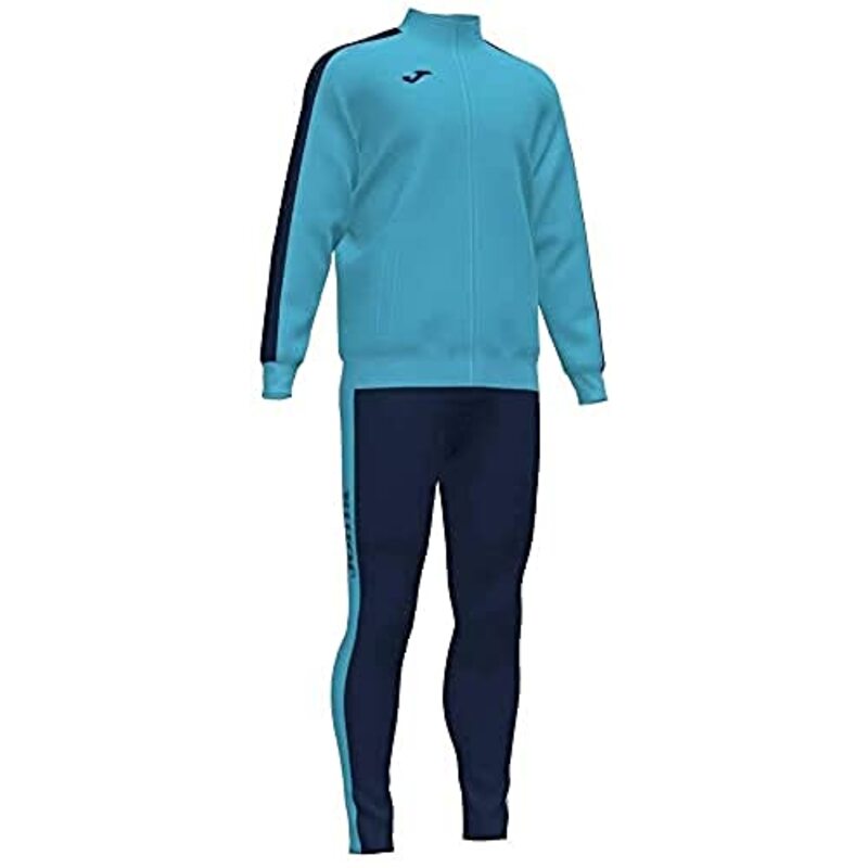 

Joma Academy Iii Long Sleeve Tracksuit for Men, L, Navy Fluorescent Turquoise