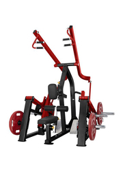 Steelflex Pl2200 Dual Plate Load Lat Pulldown & Seated Row Machine, Red/Black