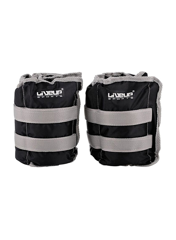 

Liveup Sports Ankle Weight Lifting, 2 x 3KG, Black/Grey