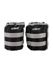Liveup Sports Ankle Weight Lifting, 2 x 3KG, Black/Grey