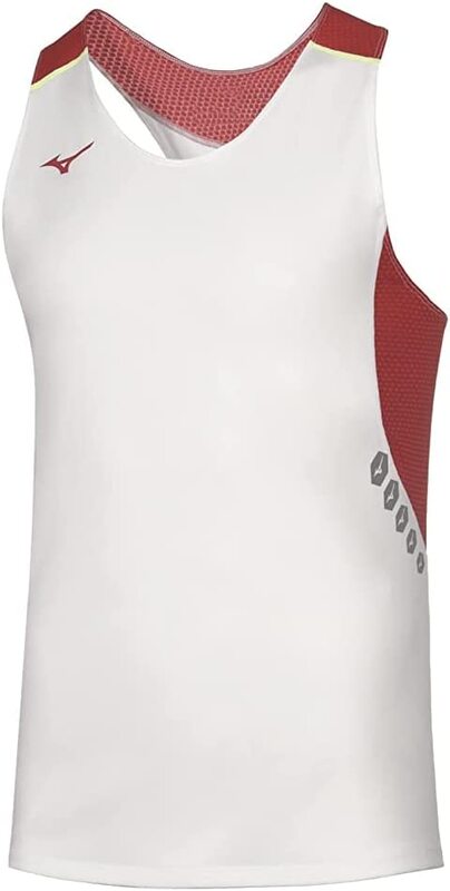 

Mizuno Tank Tops for Men, XL, White/Red
