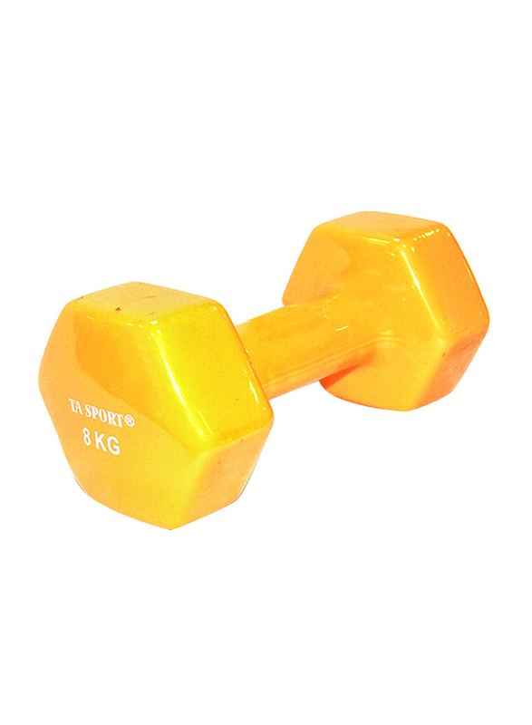 

TA Sport Vinyl Dumbbell, 8KG, Yellow