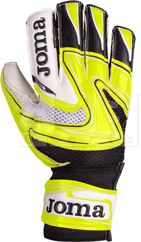 

Joma Hunter Fluor Goalkeeper Gloves, Size 8, 400452.060, Yellow/Black