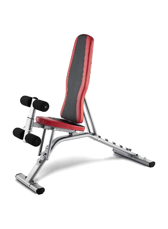 BH Fitness G320 Optima Multi Position Bench, Red/Black