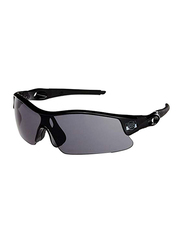 Sareen Sports Half-Rim Sports Heritage Black Frame Sunglasses for Men, Black Lens, 21010021-101