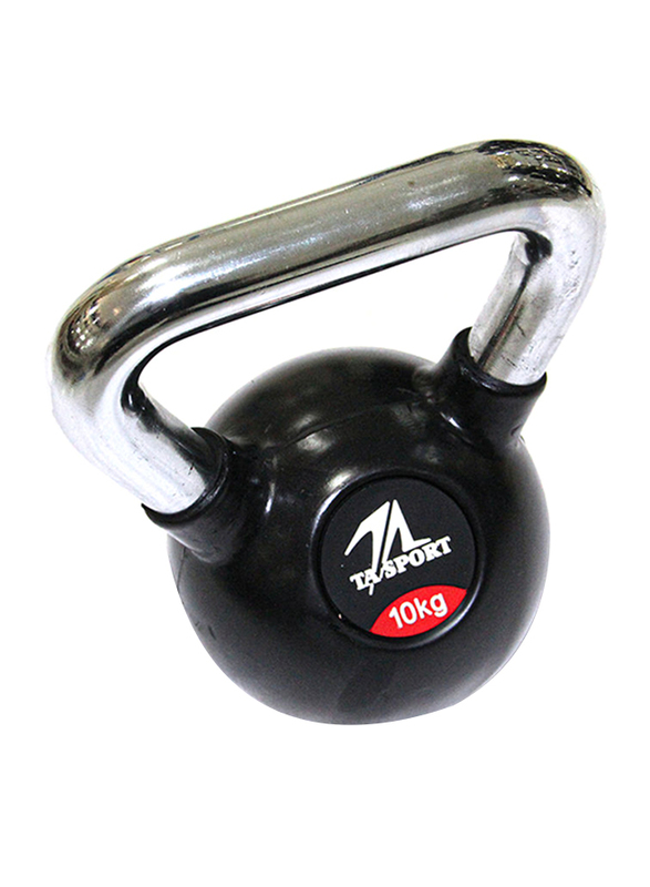 

TA Sport Rubber Kettlebell, 54010263-101, 10KG, Black