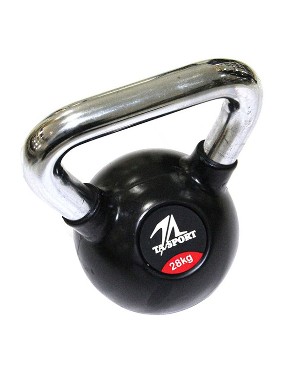 

TA Sport GL1207ATA Rubber Kettlebell, 28 Kg, Black