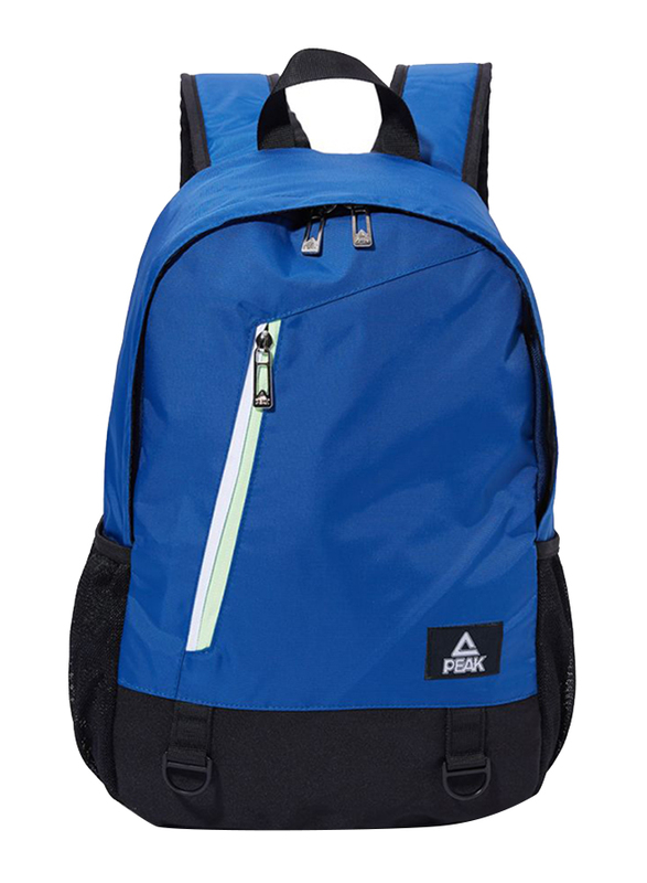 

Peak Solid Design Zip Closure Backpack Bag Unisex, Bright Blue