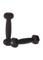 York Fitness 2-Piece Neo Hex Dumbbells Set, 2 x 0.5KG, Black