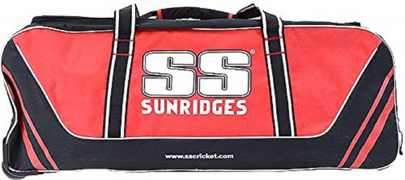 

Ss Sunridges Elite 2 Wheel Cricket Bag, Black/Red
