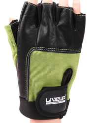 LiveUp Training Glove, Small/Medium, Black/Green