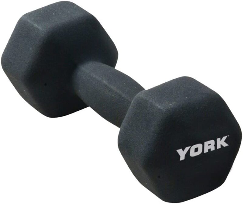 

York Fitness Neoprene Dumbbell, 10KG, Black