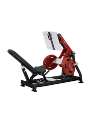 Steelflex Plate Load Leg Press Machine, Black/Red