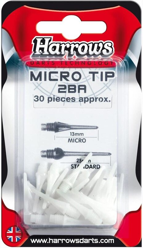 

Harrows 30-Piece Micro Tip 2BA, White