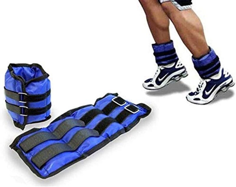 

Generic Canvas Ankle Workout Weights, 2 x 5KG, Black/Blue