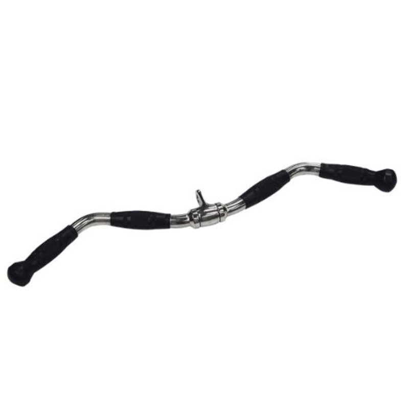 

TA Sport Rd2002 Pro Grip Revolving Curl Bar, Silver/Black