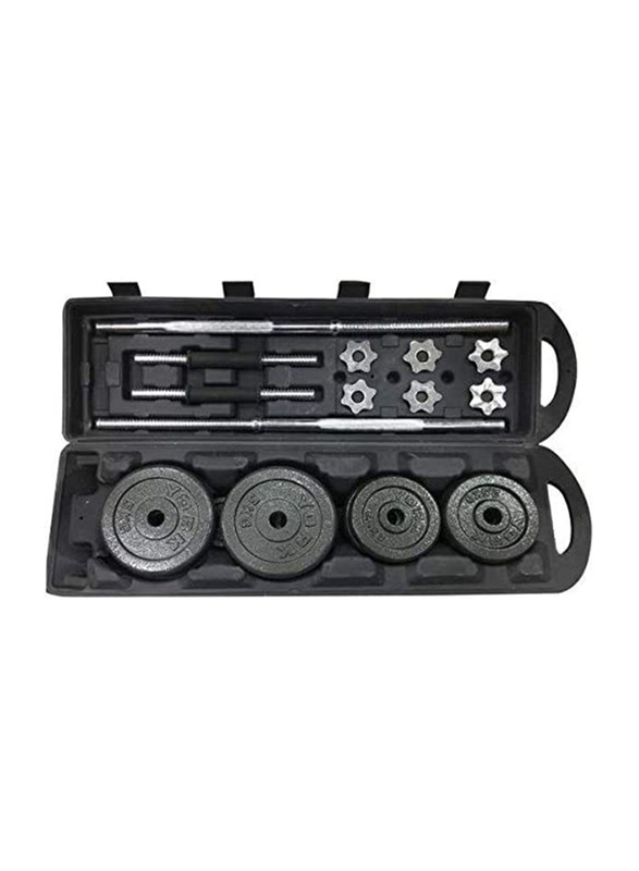 Fitness World Integrated Weight Range Dumbbell Set, 29 Piece, Grey