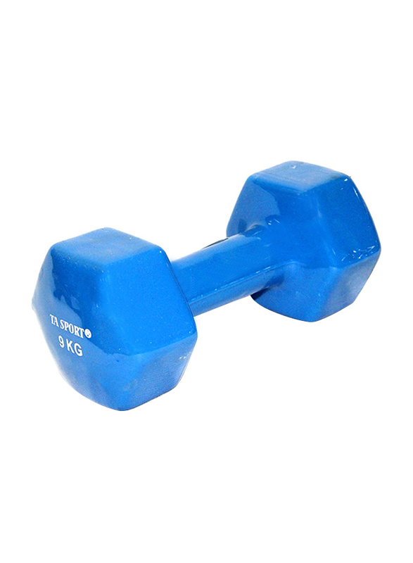 

TA Sport Vinyl Dumbbell, KZ23-09, 9KG, Blue