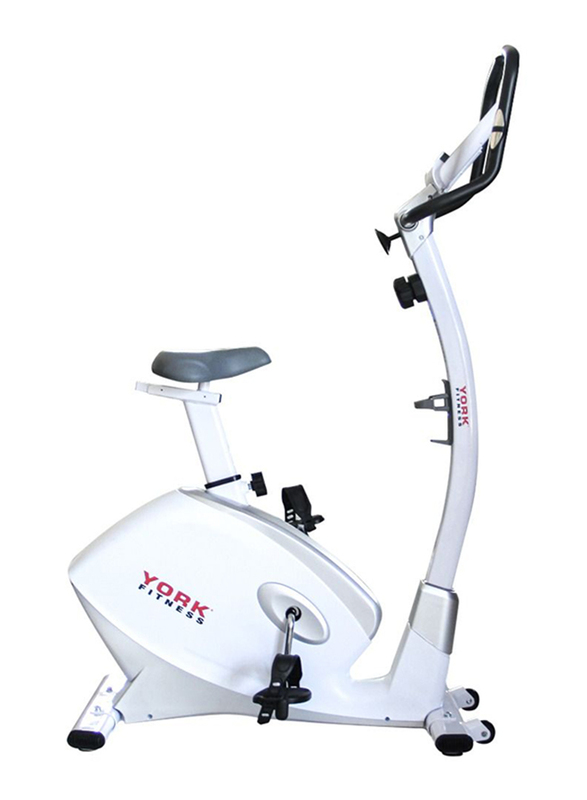 York Fitness B50-V2 Upright Exercise Bike, White