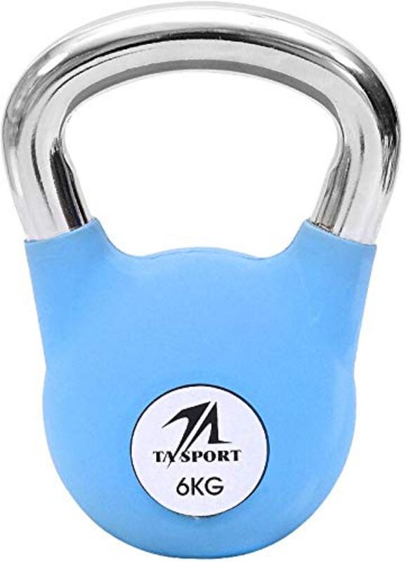 

TA Sports Rubber Kettlebell, DB2175, 6KG, Light Blue