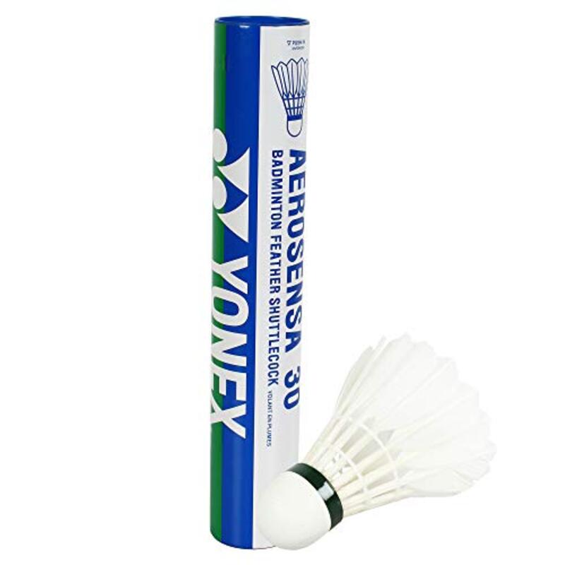 

Yonex AS-30 Spd#1 Goose Feather Shuttlecocks, 12 Piece, White