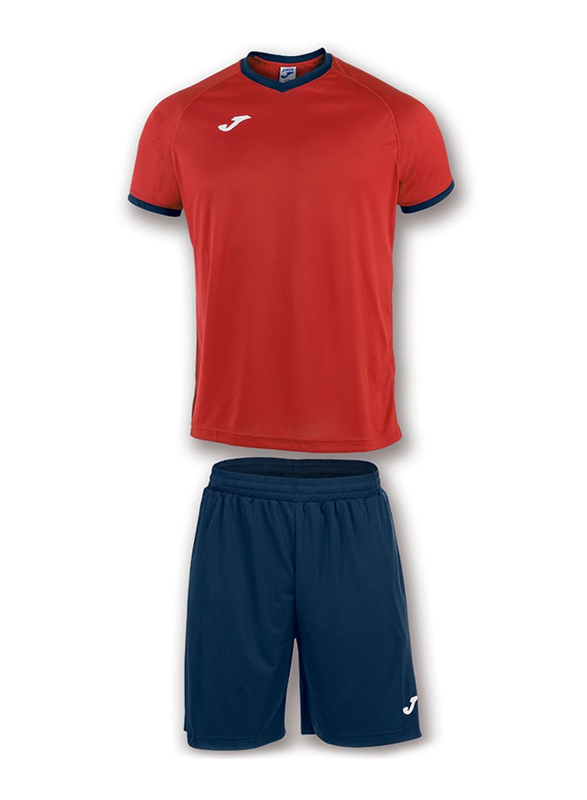 

Joma Academy T-Shirt & Shorts Set, XL, Red/Navy