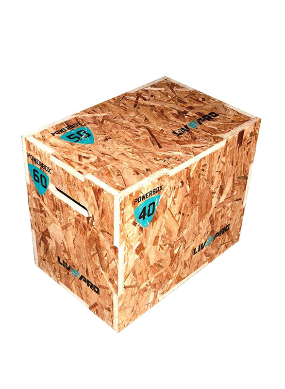 

Livepro Lp8150 3-in-1 Wooden Plyo Box, Brown