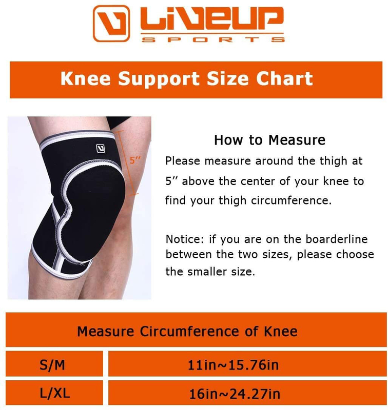 

LiveUp Knee Support, Large/Extra Large, Black/White