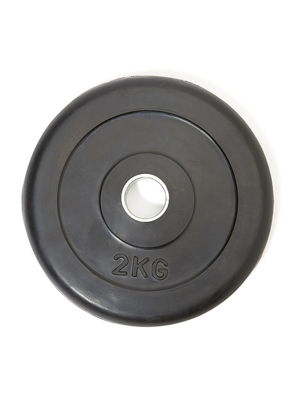 TA Sport Rubber Weight Plate, 54050411, 2KG, Black