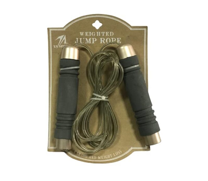 

Ta Sport Weighted Jump Rope with Foam Handle, Jr72703, Gold/Grey