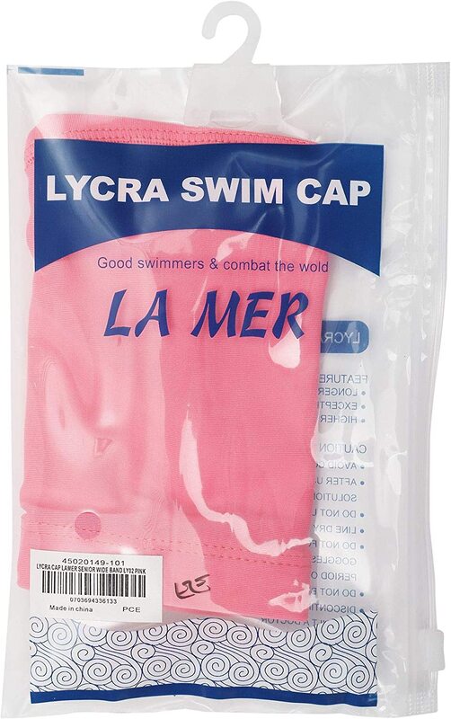 

TA Sport Lamer Senior Wide Band Lycra Swimming Cap, Pink