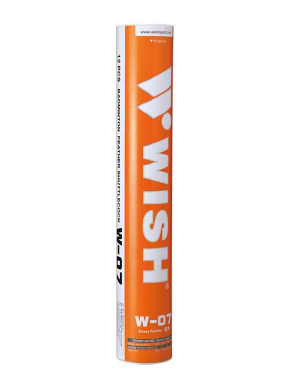 

Wish Badminton Shuttlecocks, 12 Piece, White/Black
