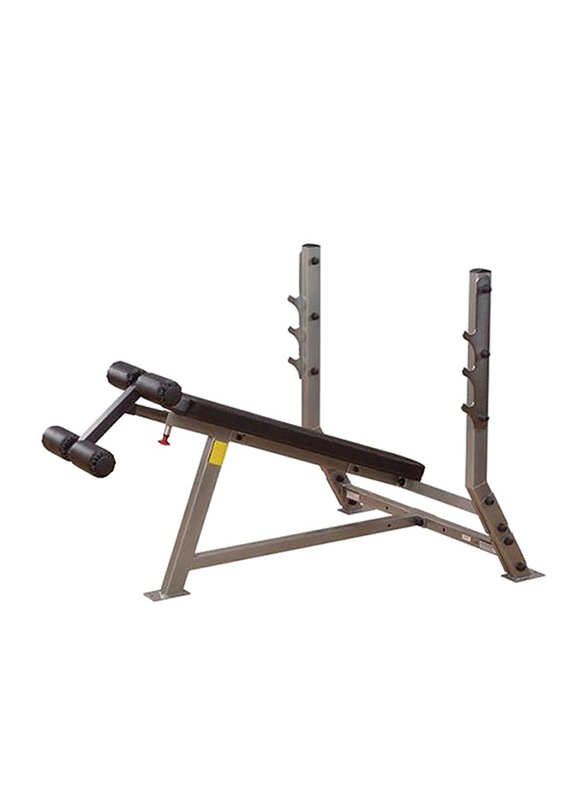 

Body Solid Pro Club-Solid DecSolid Olympic Bench, Silver/Black